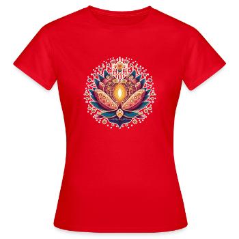Alternative Kunst - Frauen T-Shirt - Rot - Vorne - AI Model Female 172 dark (172cm)