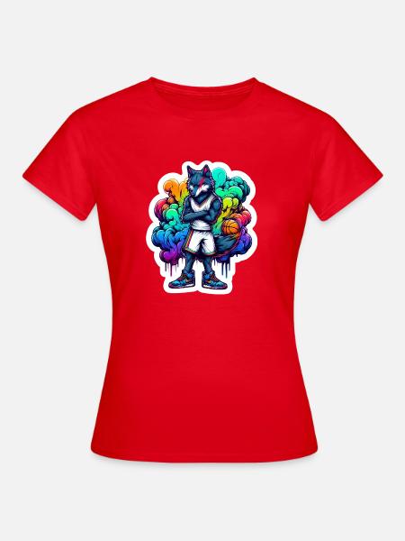 Basketball Wolfpack - Frauen T-Shirt - Rot