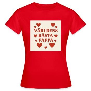 Der beste Vater der Welt - Frauen T-Shirt - Rot - Vorne - AI Model Female 172 dark (172cm)