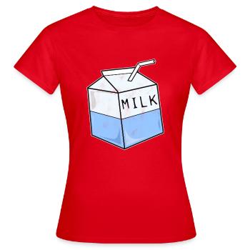 Pack de lait de lait - T-shirt Femme - rouge - Devant - AI Model Female 172 dark (172cm)