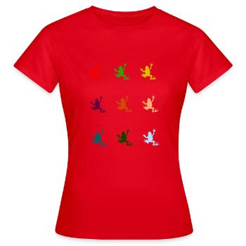 Frog Colorful Colorful - Women's T-Shirt - red - Front - AI Model Female 172 dark (172cm)