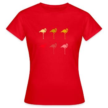 Flamingo Colorful Colorful - Women's T-Shirt - red - Front - AI Model Female 172 dark (172cm)