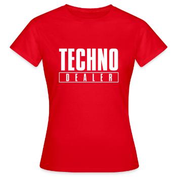 Techno-Händler - Frauen T-Shirt - Rot - Vorne - AI Model Female 172 dark (172cm)