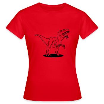 T-Rex - Women's T-Shirt - red - Front - AI Model Female 172 dark (172cm)