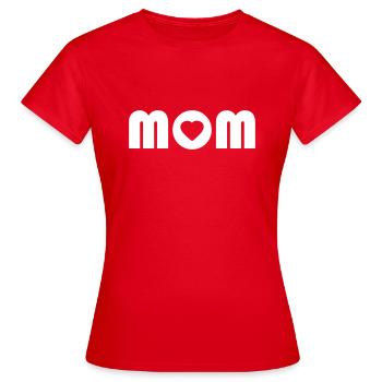 mom - T-shirt Femme - rouge - Devant - AI Model Female 172 dark (172cm)