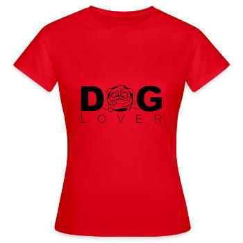 Amoureux des chiens - T-shirt Femme - rouge - Devant - AI Model Female 172 dark (172cm)