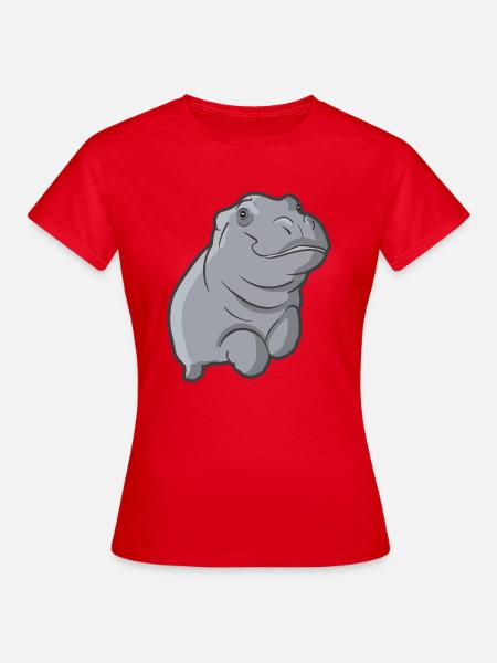 Hippopotame Hippopotame Hippopotame Hippopotame - T-shirt Femme - rouge