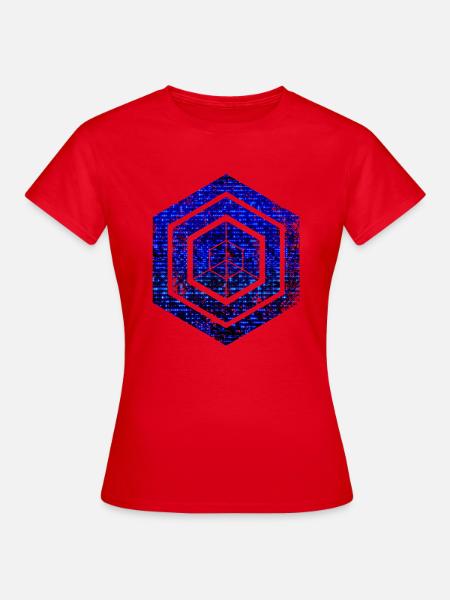 Hexagon-Programmierung Programmierer Codierung geometrisch - Frauen T-Shirt - Rot