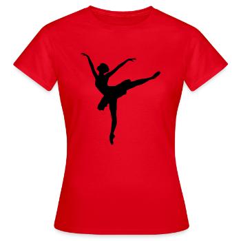 ballerine - T-shirt Femme - rouge - Devant - AI Model Female 172 dark (172cm)
