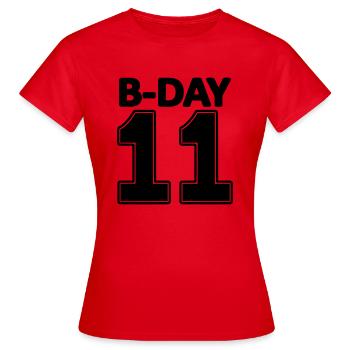 numéro 11 anniversaire 11 Numéro de maillot onze collège - T-shirt Femme - rouge - Devant - AI Model Female 172 dark (172cm)