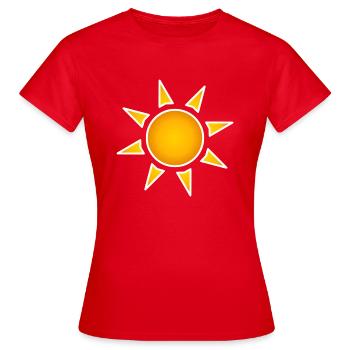 rainbow sun clouds weather rainbow sun cloud50 - Women's T-Shirt - red - Front - AI Model Female 172 dark (172cm)