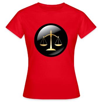 rechtsanwalt anwalt lawyer judge richter law justi - Frauen T-Shirt - Rot - Vorne - AI Model Female 172 dark (172cm)