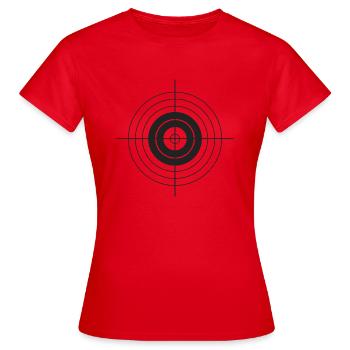 Ziel,Fadenkreuz,zielscheib,sport,schießen - Frauen T-Shirt - Rot - Vorne - AI Model Female 172 dark (172cm)