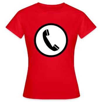 téléphone téléphone mobile retro21 radio téléphone mobile - T-shirt Femme - rouge - Devant - AI Model Female 172 dark (172cm)