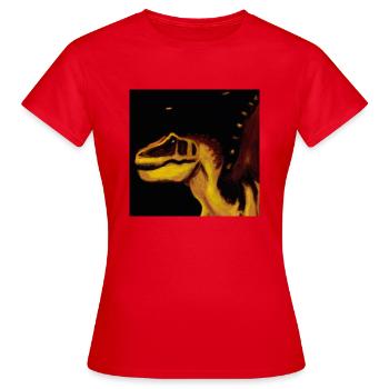 Dinosaure - T-shirt Femme - rouge - Devant - AI Model Female 172 dark (172cm)