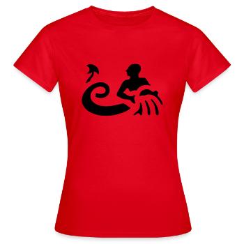 Sternzeichen - Wassermann - Frauen T-Shirt - Rot - Vorne - AI Model Female 172 dark (172cm)