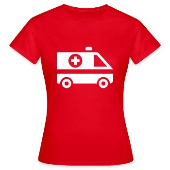 Ambulance, Ambulance, Ambulance, Ambulance - T-shirt Femme - rouge - Devant - AI Model Female 172 dark (172cm)