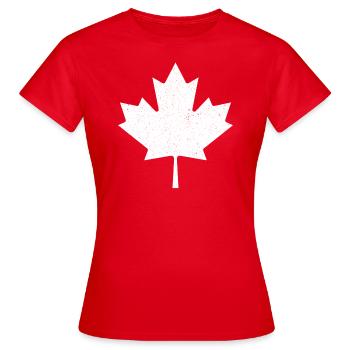 Grunge feuille d’érable - T-shirt Femme - rouge - Devant - AI Model Female 172 dark (172cm)
