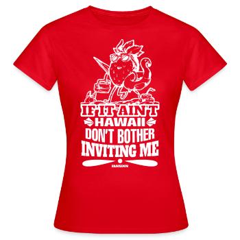 Hawaï - T-shirt Femme - rouge - Devant - AI Model Female 172 dark (172cm)