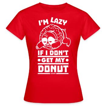 Donut - Frauen T-Shirt - Rot - Vorne - AI Model Female 172 dark (172cm)