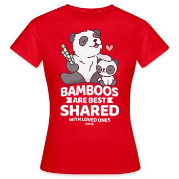 Panda mère panda bébé panda amant bambou - T-shirt Femme - rouge - Devant - AI Model Female 172 dark (172cm)