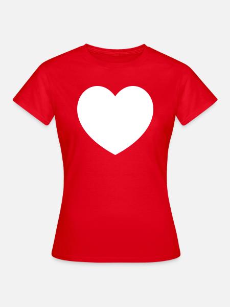 White Heart - Frauen T-Shirt - Rot