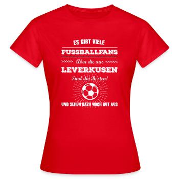 Leverkusen - Frauen T-Shirt - Rot - Vorne - AI Model Female 172 dark (172cm)