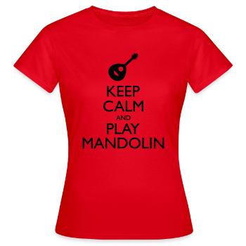 Mandoline - Frauen T-Shirt - Rot - Vorne - AI Model Female 172 dark (172cm)