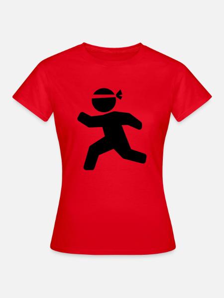 Karate Stickman - Frauen T-Shirt - Rot