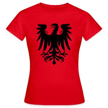 GERMAN austrian EAGLE - Women's T-Shirt - red - Front - AI Model Female 172 dark (172cm)