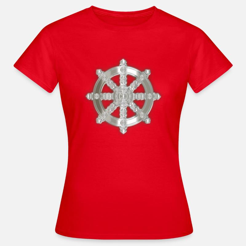 Dharma wheel silver 3D - Women's T-Shirt - red