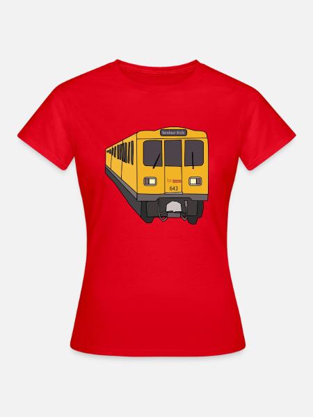 U Bahn Berlin Warschauer Str. Clubs Szene Hipster - Frauen T-Shirt - Rot