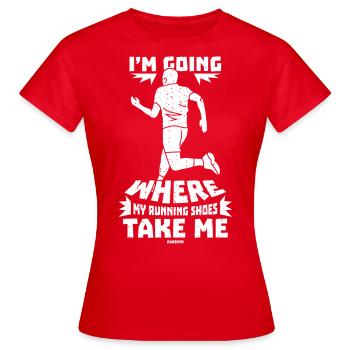 Courir - T-shirt Femme - rouge - Devant - AI Model Female 172 dark (172cm)