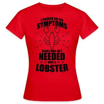 Hummer Languste Krebstier Meereslebewesen - Frauen T-Shirt - Rot - Vorne - AI Model Female 172 dark (172cm)