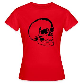 Skull, skull and crossbones - Women's T-Shirt - red - Front - AI Model Female 172 dark (172cm)