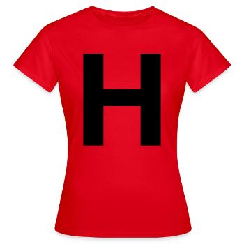 Kapital H - Frauen T-Shirt - Rot - Vorne - AI Model Female 172 dark (172cm)