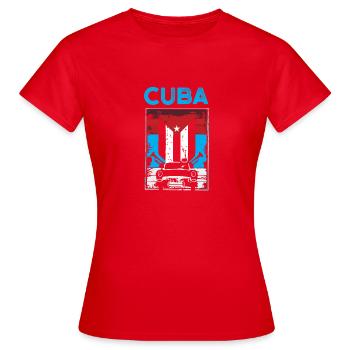 CUBA - Women's T-Shirt - red - Front - AI Model Female 172 dark (172cm)