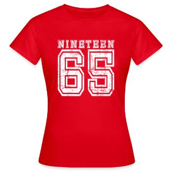 NINETEEN 1965 - Women's T-Shirt - red - Front - AI Model Female 172 dark (172cm)
