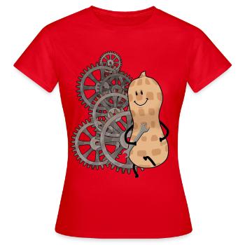 Zahnräder Zahnrad Erdnuss Schraubenschlüssel Rad - Frauen T-Shirt - Rot - Vorne - AI Model Female 172 dark (172cm)