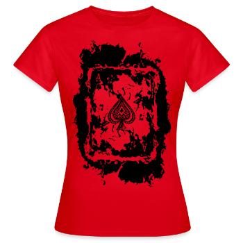 Ace of spade - Frauen T-Shirt - Rot - Vorne - AI Model Female 172 dark (172cm)