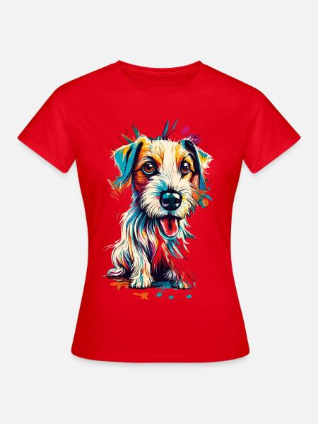 Jack Russel Terrier Colorato - Jack Russell - Maglietta da donna - rosso