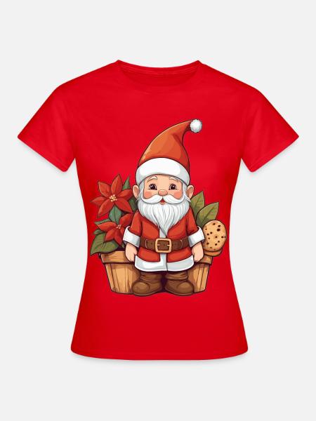 Weihnachts Wichtel - Frauen T-Shirt - Rot
