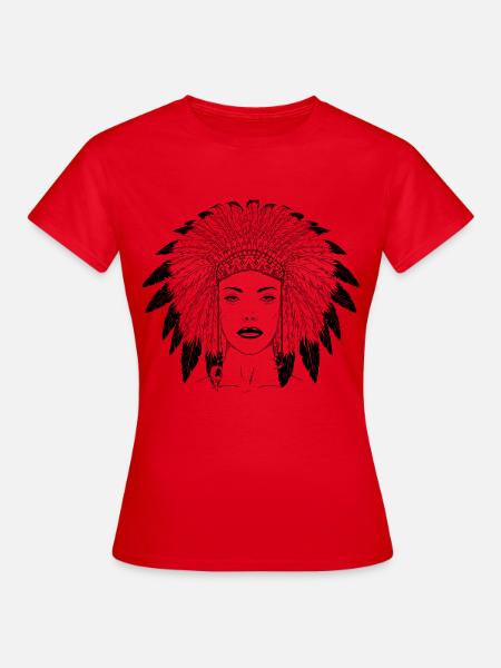 Einheimisches Mädchen - Frauen T-Shirt - Rot