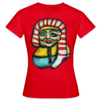 Rablo Art - Women's T-Shirt - red - Front - AI Model Female 172 dark (172cm)