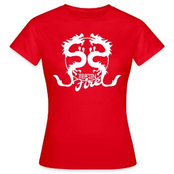 Arts Martiaux Fantasy Dragon Feu. Dragons de Chine - T-shirt Femme - rouge - Devant - AI Model Female 172 dark (172cm)