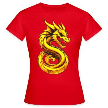 Asie Japon Chine Dragon - T-shirt Femme - rouge - Devant - AI Model Female 172 dark (172cm)