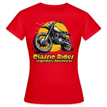 Balades classiques en motocross - T-shirt Femme - rouge - Devant - AI Model Female 172 dark (172cm)