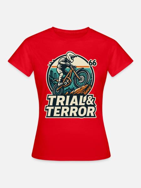 Motocross Held bei Moto Trial und Terror Ritt - Frauen T-Shirt - Rot