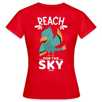 Reach For The Sky - Women's T-Shirt - red - Front - AI Model Female 172 dark (172cm)