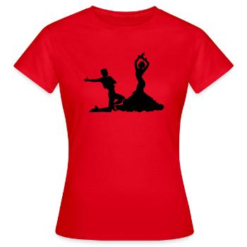 Flamenco - T-shirt Femme - rouge - Devant - AI Model Female 172 dark (172cm)